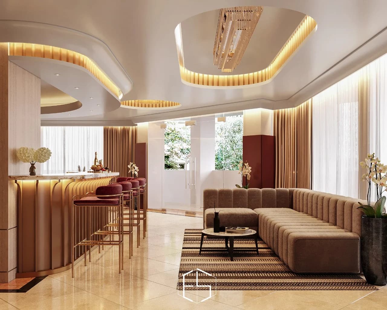 Grand Tropic 顶层住宅的设计效果图，视角 7
