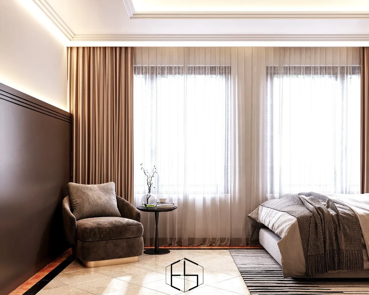 Grand Tropic 顶层住宅的设计效果图，视角 14