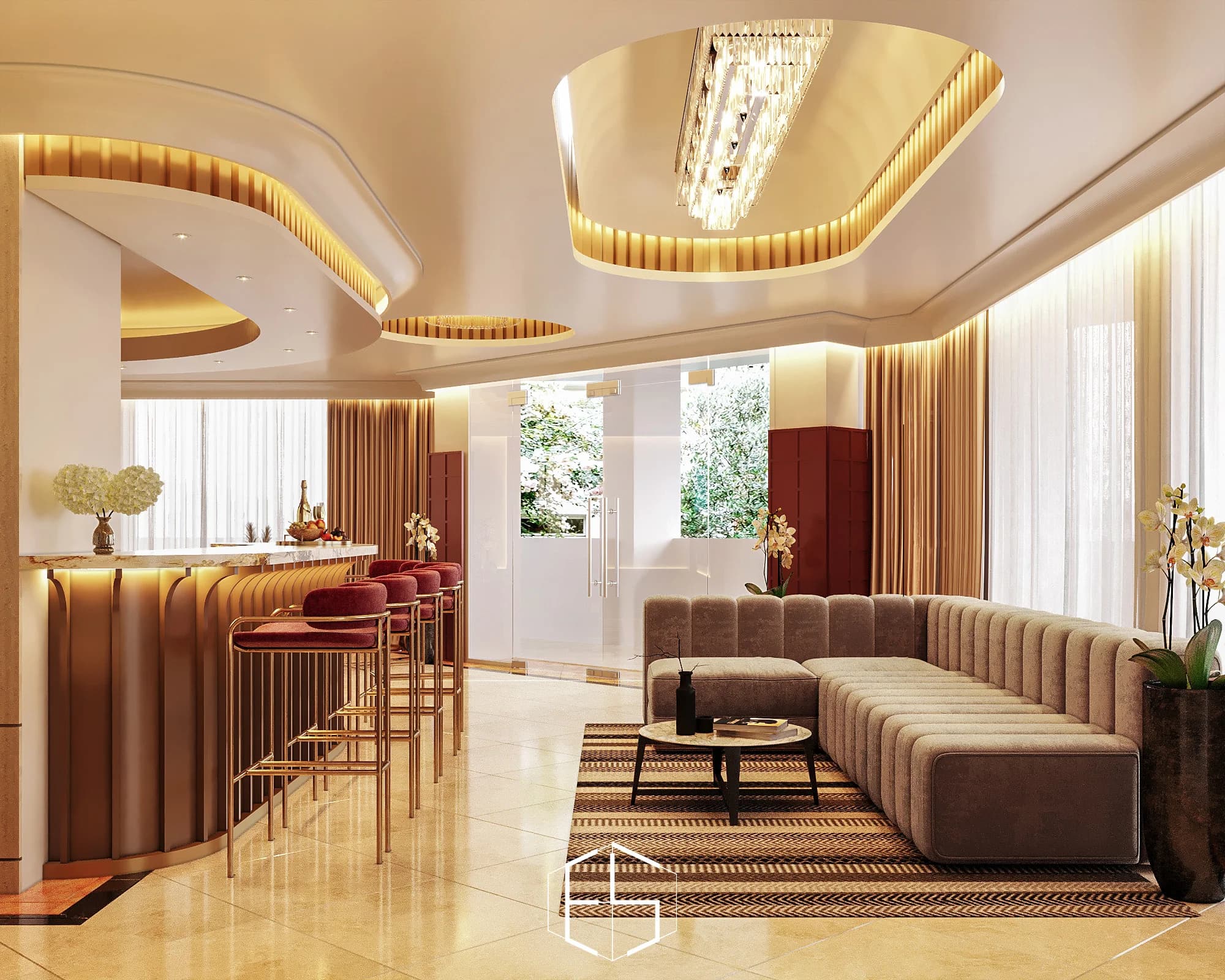 Grand Tropic 顶层住宅的设计效果图，视角 15
