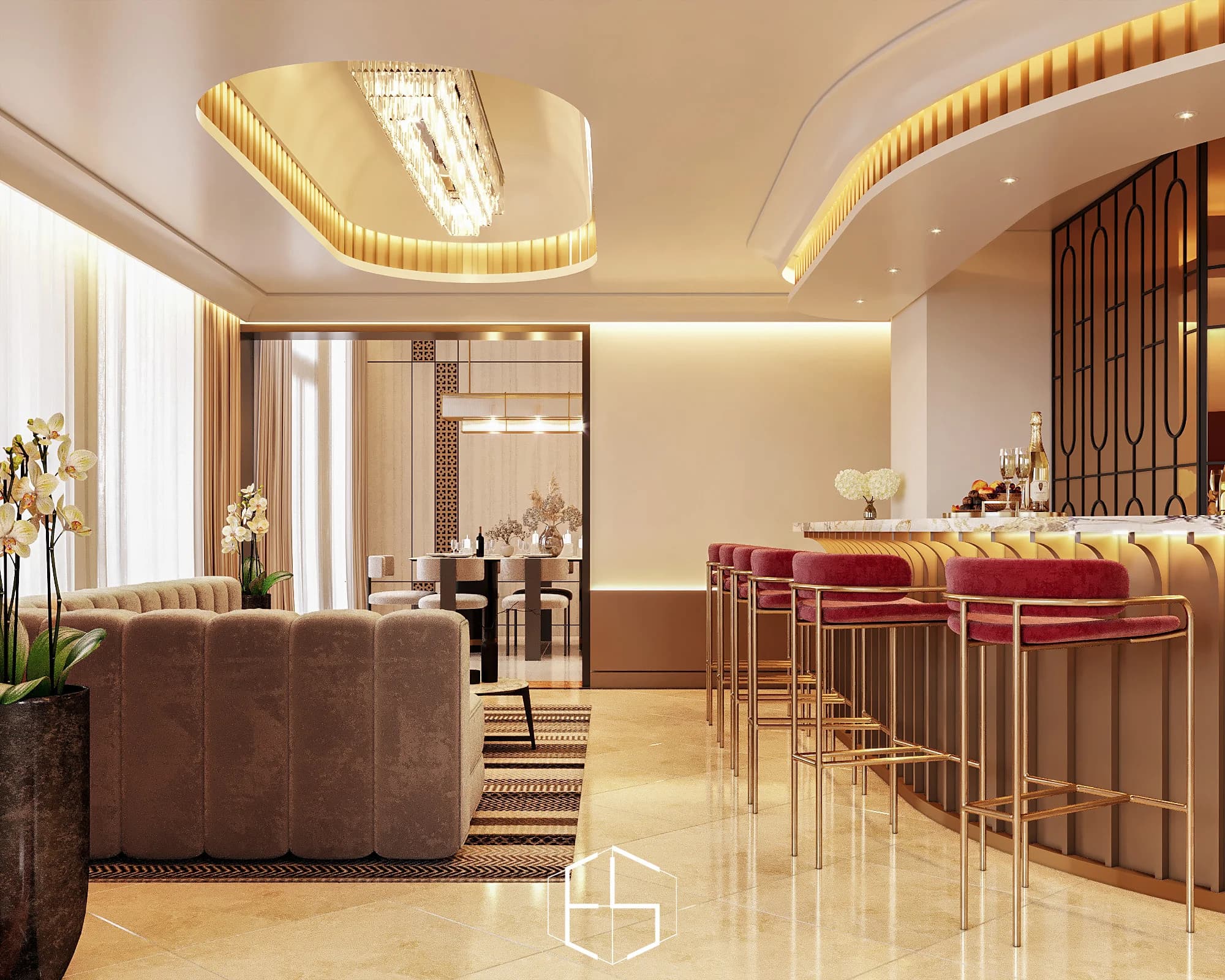 Grand Tropic 顶层住宅的设计效果图，视角 16