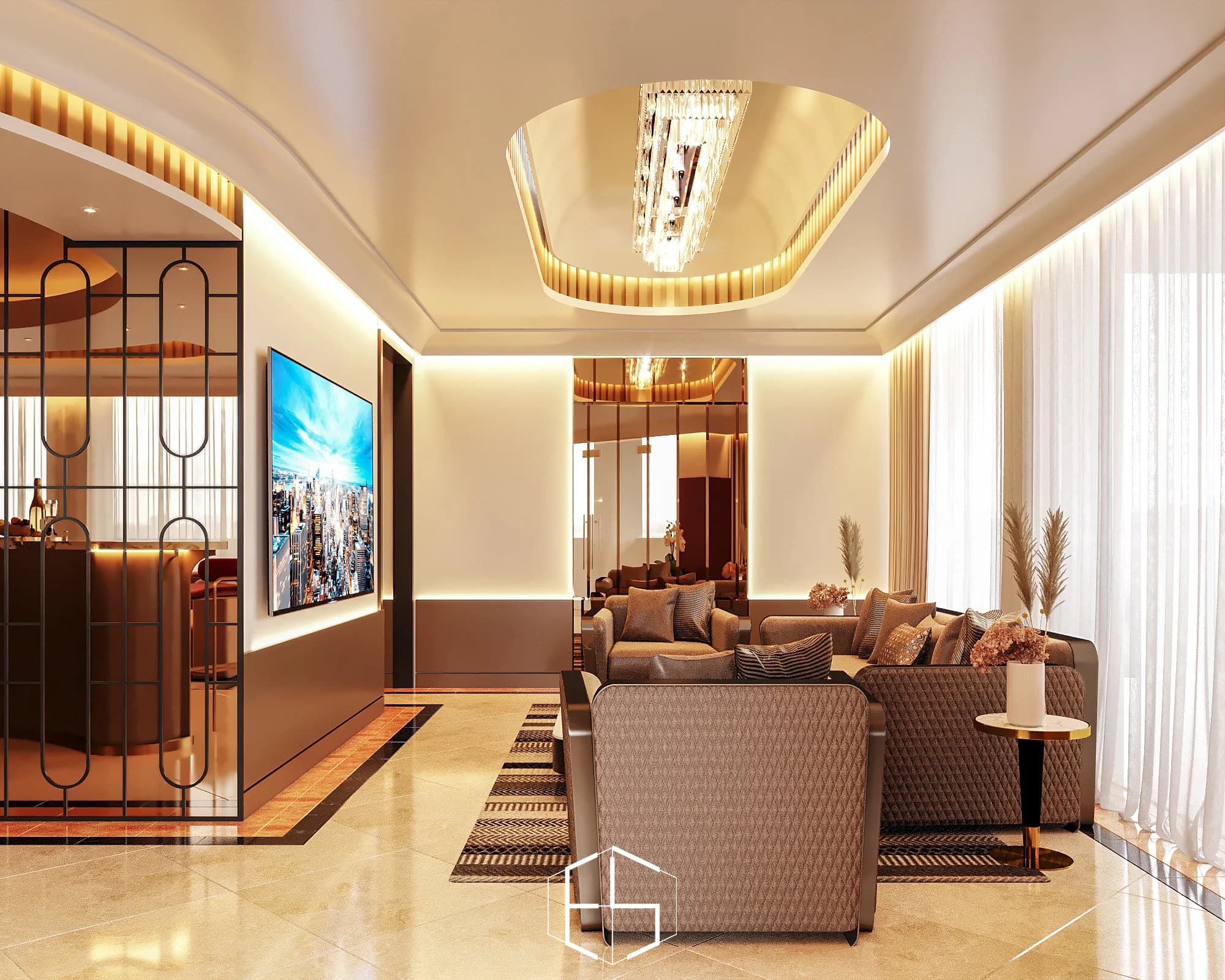 Grand Tropic 顶层住宅的设计效果图，视角 17