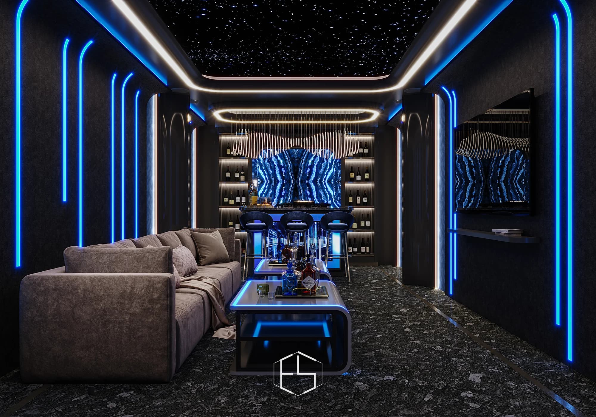 Render desain Mr. J Private Room, tampilan 2 — ePrivilege Studio