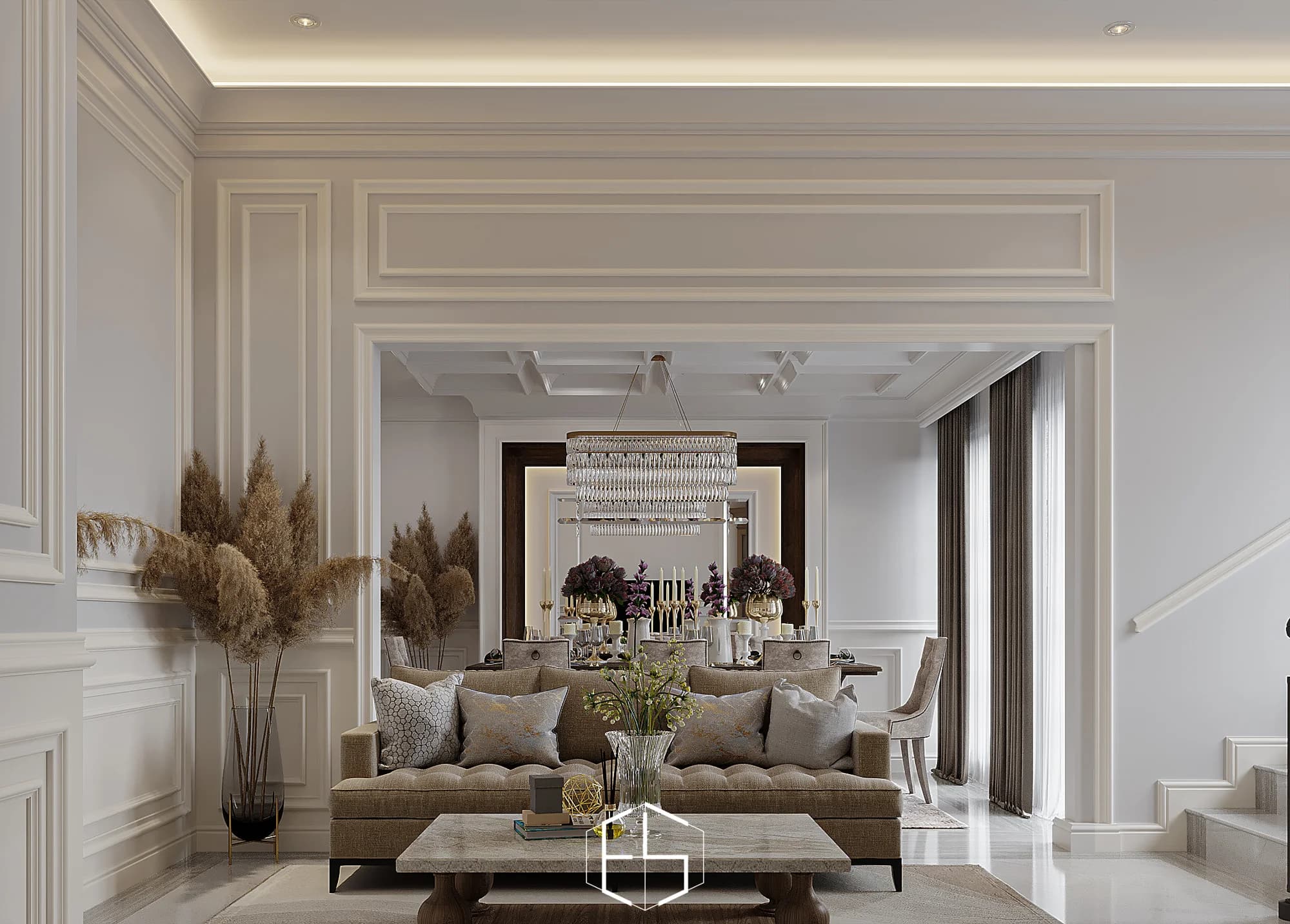 Render desain Mrs. S Classic Residence, tampilan 4 — ePrivilege Studio