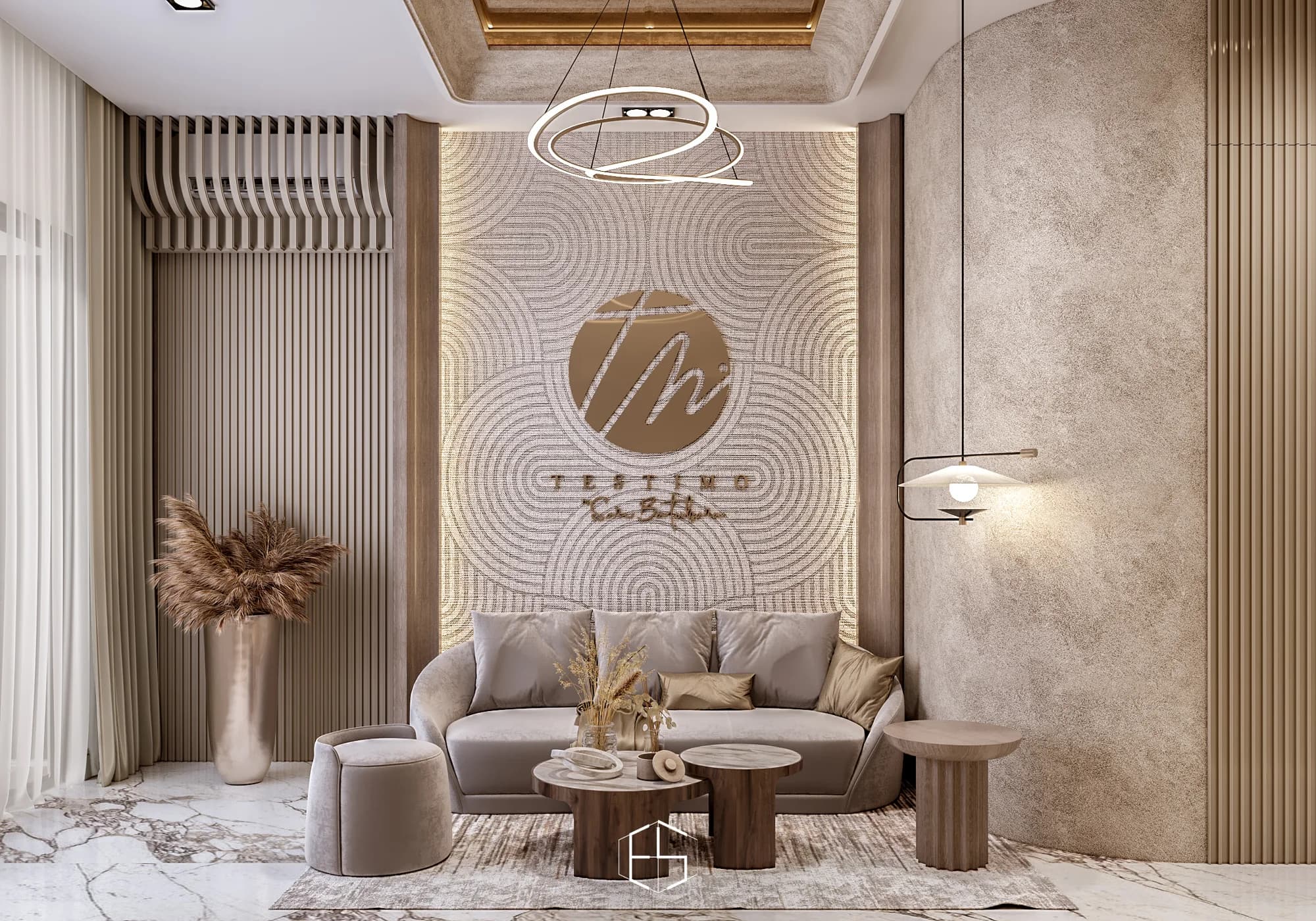 Testimo House: interior design visualization, view 2