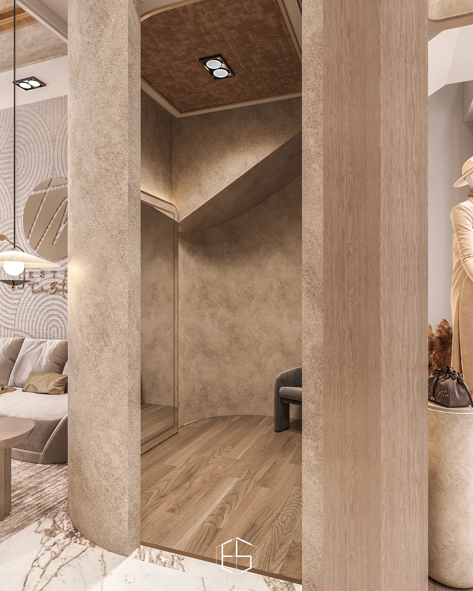 Testimo House: interior design visualization, view 6