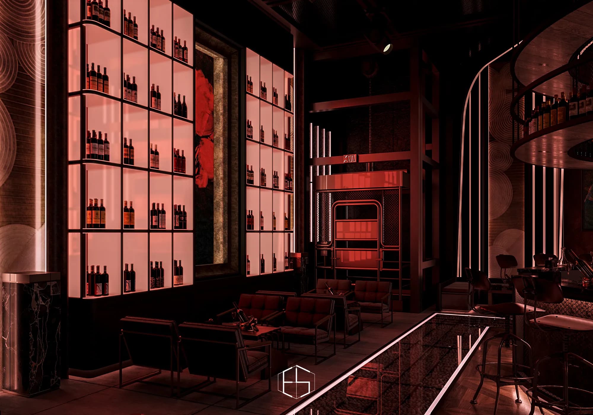 3D render of the club space, Beach Club Dragon — hospitality venue design visualization by ePrivilege Studio (view 7)