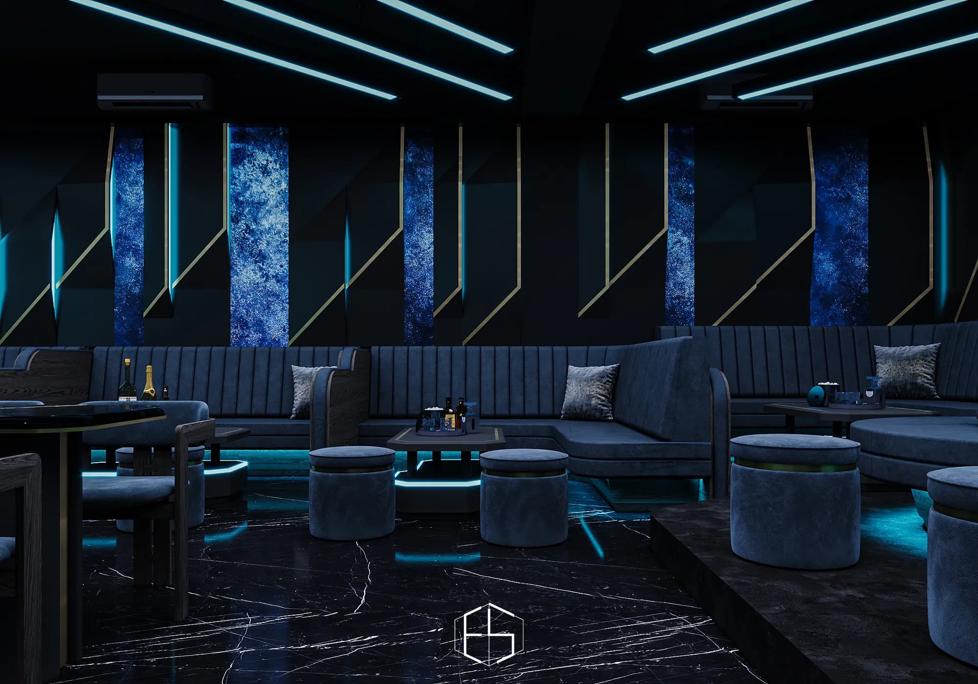3D render of the interior, Tongue & Groove Island — hospitality venue design visualization by ePrivilege Studio (view 9)